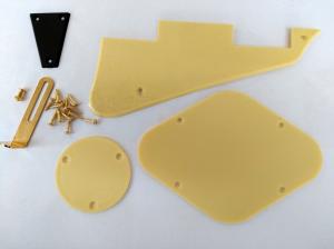 LES PAUL GUITAR CREAM PLASTIC PARTS KIT GOLD METAL PARTS